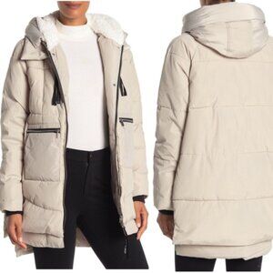 Bagatelle Sport Beige Cream Layered Subarctic Thermal Puffer Zipper Jacket Small